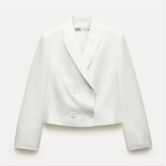 Zara Cropped Double Breasted Blazer NWT - Picture 11 of 15
